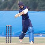 Natpakhan Manowon of Thailand plays a shot during the ICC U19 Men's Cricket World Cup Asia Division 2 Qualifier match between Thailand and Kuwait held at the Terdthai Cricket Ground, Bangkok, Thailand on February 27, 2024.
Photo by: Deepak Malik / Creimas
RESTRICTED TO EDITORIAL USE