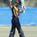 Muhammad Akram Abd Malek of Malaysia raises his bat after scoring a fifty during the ICC U19 Men's Cricket World Cup Asia Division 2 Qualifier match between Thailand and Malaysia held at the Terdthai Cricket Ground, Bangkok, Thailand on February 29, 2024.
Photo by: Deepak Malik / Creimas
RESTRICTED TO EDITORIAL USE