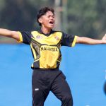 Ammar Aiman Abdul Haizad of Malaysia appeals during the ICC U19 Men's Cricket World Cup Asia Division 2 Qualifier match between Thailand and Malaysia held at the Terdthai Cricket Ground, Bangkok, Thailand on February 29, 2024.
Photo by: Deepak Malik / Creimas
RESTRICTED TO EDITORIAL USE