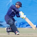 Danuphon Fuangyotpitnit of Thailand plays a shot during the ICC U19 Men's Cricket World Cup Asia Division 2 Qualifier match between Thailand and Malaysia held at the Terdthai Cricket Ground, Bangkok, Thailand on February 29, 2024.
Photo by: Deepak Malik / Creimas
RESTRICTED TO EDITORIAL USE