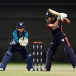 ABU DHABI, UNITED ARAB EMIRATES - MAY 01: Isani Vaghela of USA bats during the ICC Women's T20 World Cup Qualifier 2024 match between Thailand and USA at Zayed Cricket Stadium on May 01, 2024 in Abu Dhabi, United Arab Emirates. (Photo by Francois Nel-ICC/ICC via Getty Images)