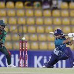 Suleeporn Laomi of Thailand is bowled by Sabikun Nahar Jesmin of Bangladesh during the ACC Women's T20 Asia Cup 2024 match between Bangladesh and Thailand at the Rangiri Dambulla International Cricket Stadium, Dambulla, Sri Lanka, on July 22, 2024.
Photo Credit : Pankaj Nangia / Asian Cricket Council / CREIMAS
RESTRICTED TO EDITORIAL USE