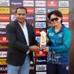 Nannapat Khoncharoenkai of Thailand receives Player of the match award during the presentation of the ACC Women's T20 Asia Cup 2024 match between Malaysia and Thailand at the Rangiri Dambulla International Cricket Stadium, Dambulla, Sri Lanka, on July 20, 2024.
Photo Credit : Deepak Malik / Asian Cricket Council / CREIMAS
RESTRICTED TO EDITORIAL USE