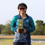 Nannapat Khoncharoenkai of Thailand receives Player of the match award during the presentation of the ACC Women's T20 Asia Cup 2024 match between Malaysia and Thailand at the Rangiri Dambulla International Cricket Stadium, Dambulla, Sri Lanka, on July 20, 2024.
Photo Credit : Deepak Malik / Asian Cricket Council / CREIMAS
RESTRICTED TO EDITORIAL USE