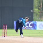 Chanida Sutthiruang of Thailand bowling during match 1 of the ICC Women's T20 World Cup Asia Qualifier between Thailand Women and Kuwait Women held at the Terdthai Cricket Ground, Bangkok on the 9th May 2025.
Photo by Sameer G. Bhalekar / CREIMAS for International Cricket Council
RESTRICTED TO EDITORIAL USE