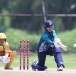 Chanida Sutthiruang of Thailand plays a shot during the match 13 of the ICC Women's T20 World Cup Asia Qualifier between Thailand Women and Bhutan Women, held at Terdthai Cricket Ground, Bangkok, on 15 May 2025.
Photo by Anshuman Akash / CREIMAS
RESTRICTED TO EDITORIAL USE