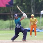 Suwanan Khiaoto of Thailand plays a shot during the match 13 of the ICC Women's T20 World Cup Asia Qualifier between Thailand Women and Bhutan Women, held at Terdthai Cricket Ground, Bangkok, on 15 May 2025.
Photo by Anshuman Akash / CREIMAS
RESTRICTED TO EDITORIAL USE