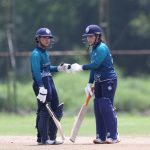 Chanida Sutthiruang of Thailand and Nattaya Boochatham of Thailand during the match 13 of the ICC Women's T20 World Cup Asia Qualifier between Thailand Women and Bhutan Women, held at Terdthai Cricket Ground, Bangkok, on 15 May 2025.
Photo by Anshuman Akash / CREIMAS
RESTRICTED TO EDITORIAL USE