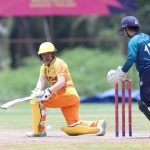 Tshering Choki Choden of Bhutan plays a shot during the match 13 of the ICC Women's T20 World Cup Asia Qualifier between Thailand Women and Bhutan Women, held at Terdthai Cricket Ground, Bangkok, on 15 May 2025.
Photo by Anshuman Akash / CREIMAS
RESTRICTED TO EDITORIAL USE