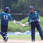 Nattaya Boochatham of Thailand and Nannapat Khoncharoenkai of Thailand gesture during the Super Three Match 1 of the ICC Women's T20 World Cup Asia Qualifier between Thailand Women and United Arab Emirates Women, held at Terdthai Cricket Ground, Bangkok, on 18 May 2025.
Photo by Anshuman Akash / CREIMAS
RESTRICTED TO EDITORIAL USE