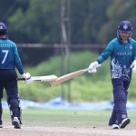 Natthakan Chantham of Thailand and Nattaya Boochatham of Thailand gesture during the Super Three Match 1 of the ICC Women's T20 World Cup Asia Qualifier between Thailand Women and United Arab Emirates Women, held at Terdthai Cricket Ground, Bangkok, on 18 May 2025.
Photo by Anshuman Akash / CREIMAS
RESTRICTED TO EDITORIAL USE