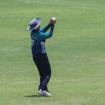 Nattaya Boochatham of Thailand takes the catch to dismiss Esha Rohit Oza of United Arab Emirates during the Super Three Match 1 of the ICC Women's T20 World Cup Asia Qualifier between Thailand Women and United Arab Emirates Women, held at Terdthai Cricket Ground, Bangkok, on 18 May 2025.
Photo by Anshuman Akash / CREIMAS
RESTRICTED TO EDITORIAL USE