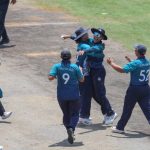 Team Thailand celebrate the wicket of Theertha Satish of United Arab Emirates during the Super Three Match 1 of the ICC Women's T20 World Cup Asia Qualifier between Thailand Women and United Arab Emirates Women, held at Terdthai Cricket Ground, Bangkok, on 18 May 2025.
Photo by Anshuman Akash / CREIMAS
RESTRICTED TO EDITORIAL USE